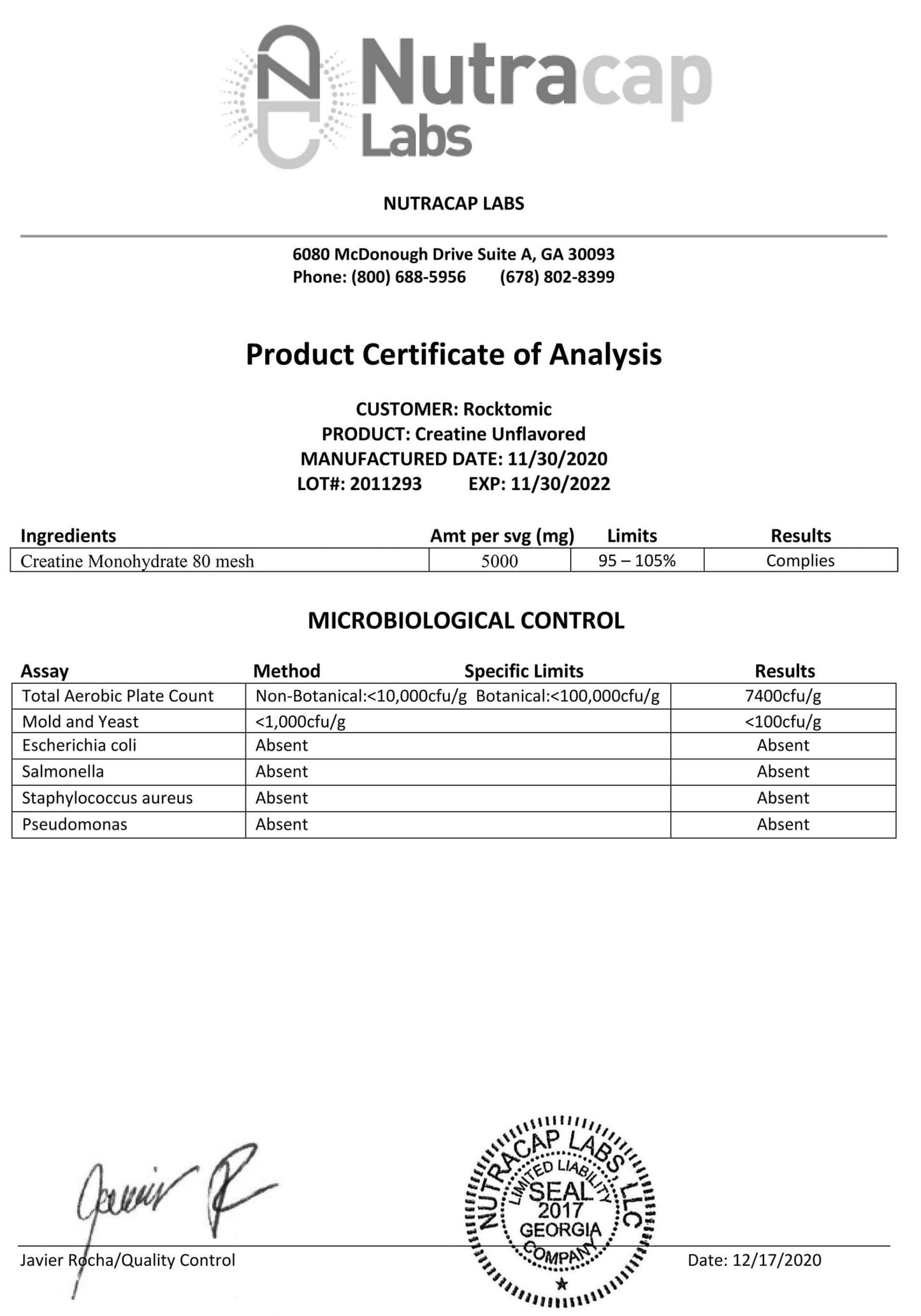Creatine Monohydrate